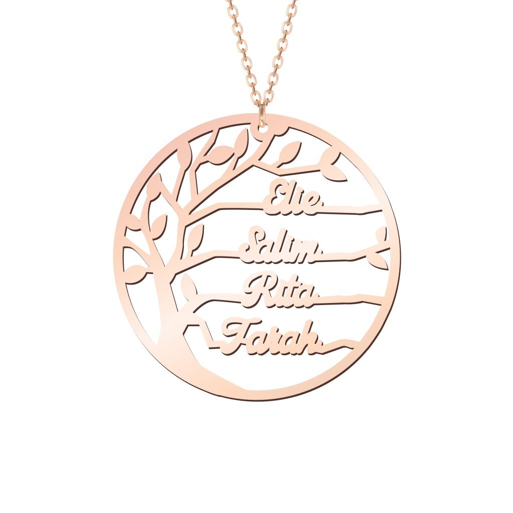 Family Tree Cutout Necklace