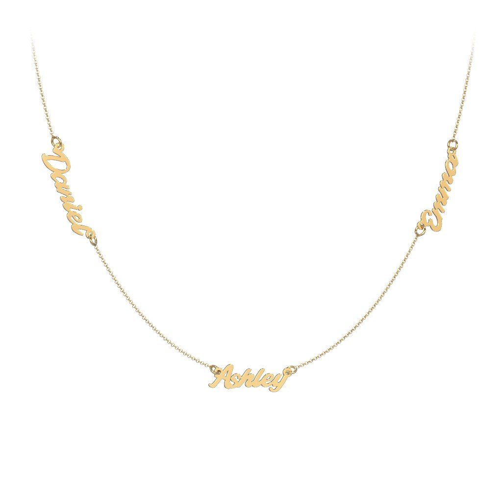Personalized Three Name Necklace
