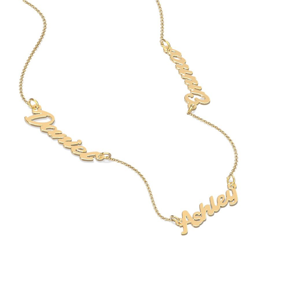 Personalized Three Name Necklace