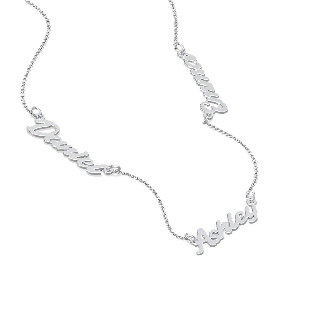 Personalized Three Name Necklace