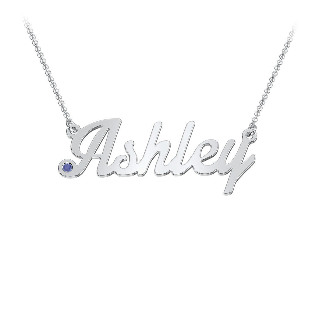 Custom Name Necklace With Birthstone