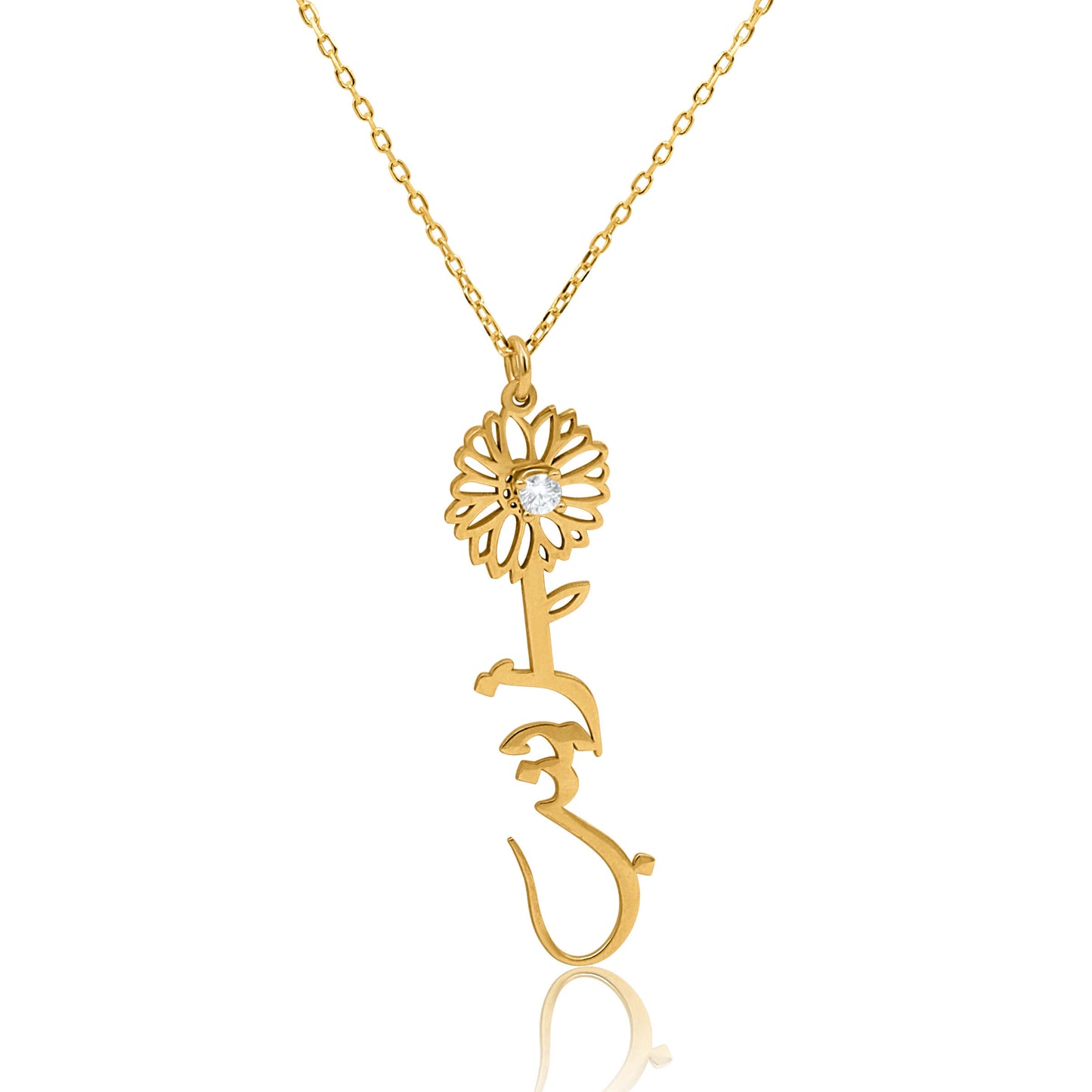 Birth Flower Necklace With Name