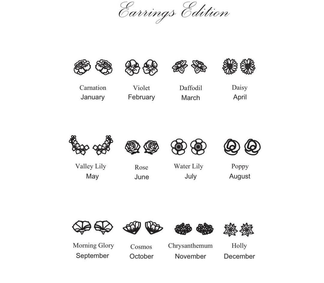 Birth Flower Set With Name