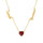 Heart Shape Stone with Customized Name Necklace