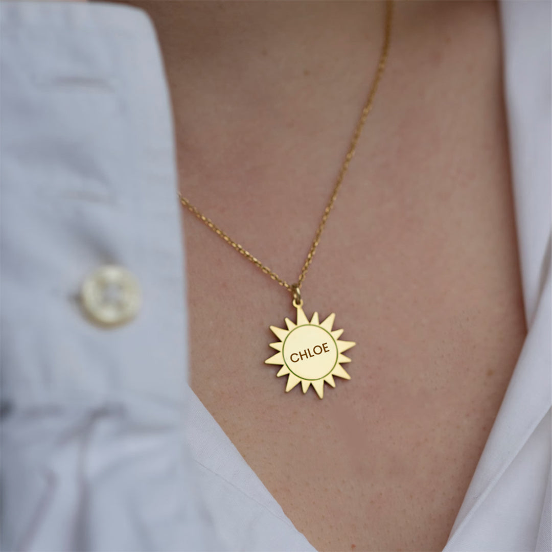 customized Sun Shape necklace