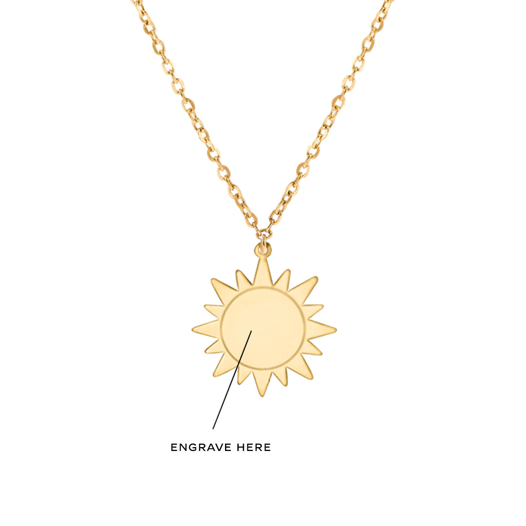 customized Sun Shape necklace