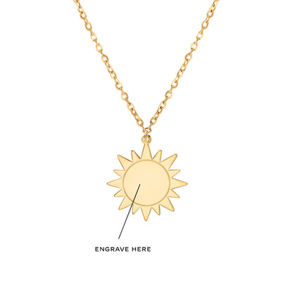 customized Sun Shape necklace
