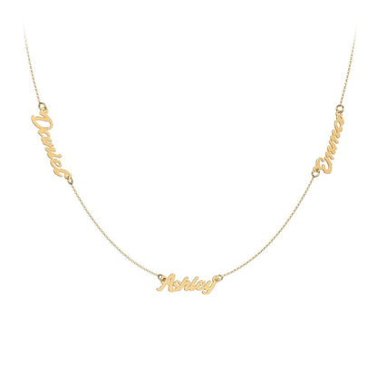 Personalized Three Name Necklace