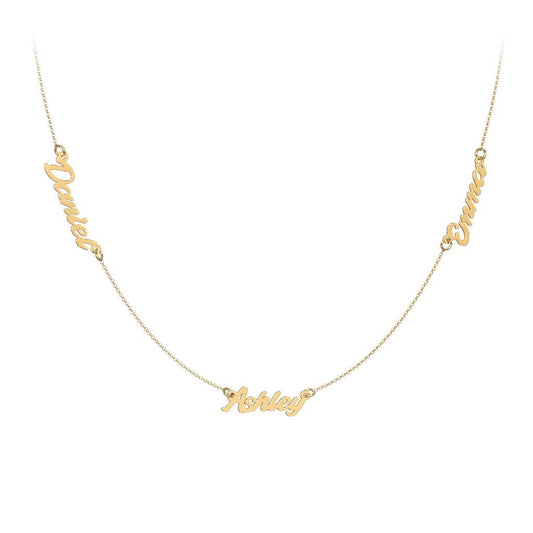 Personalized Three Name Necklace