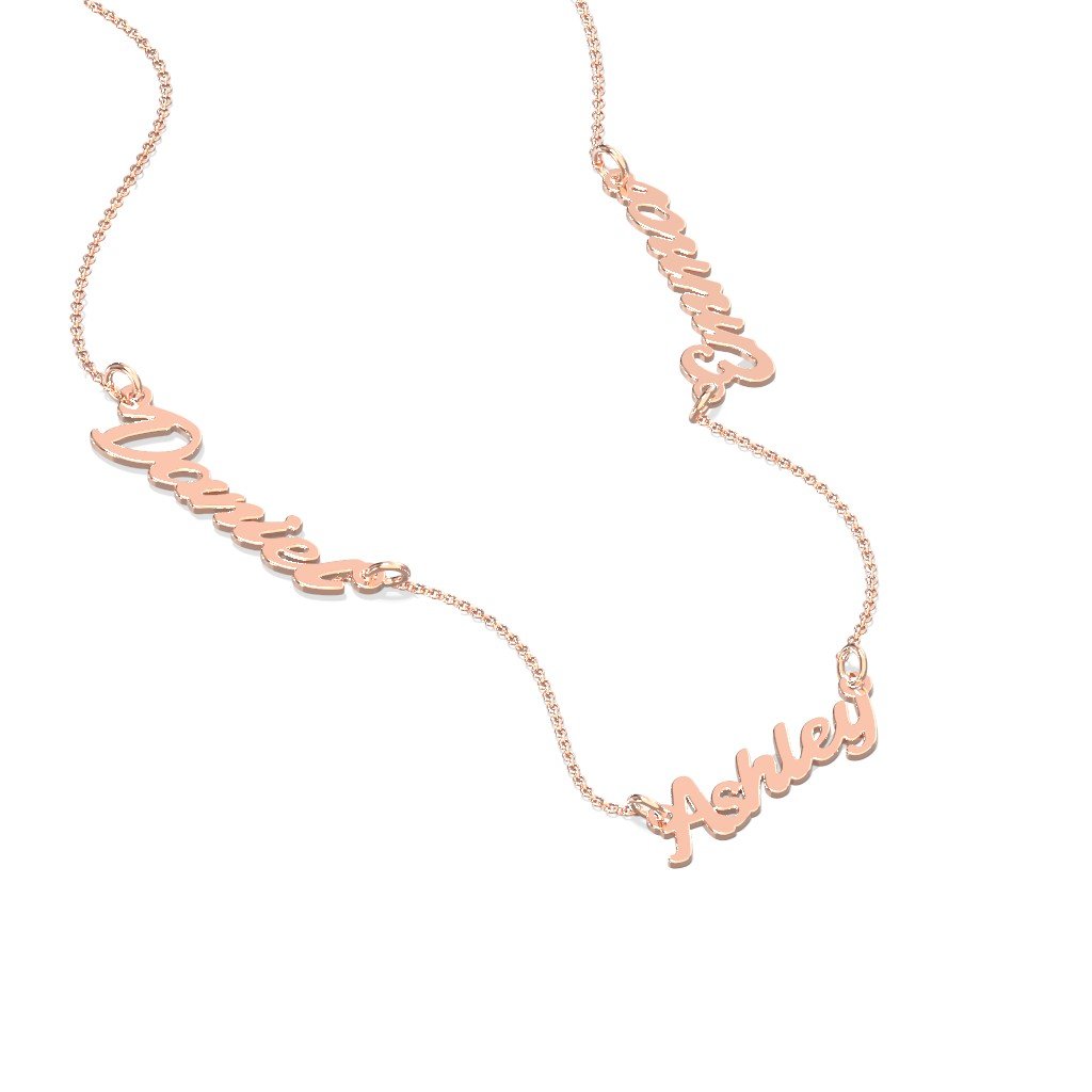 Personalized Three Name Necklace