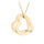 Engravable Interlocking Double Heart Pendant