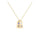 Small Initial 2 Tag Necklace with Birthstone