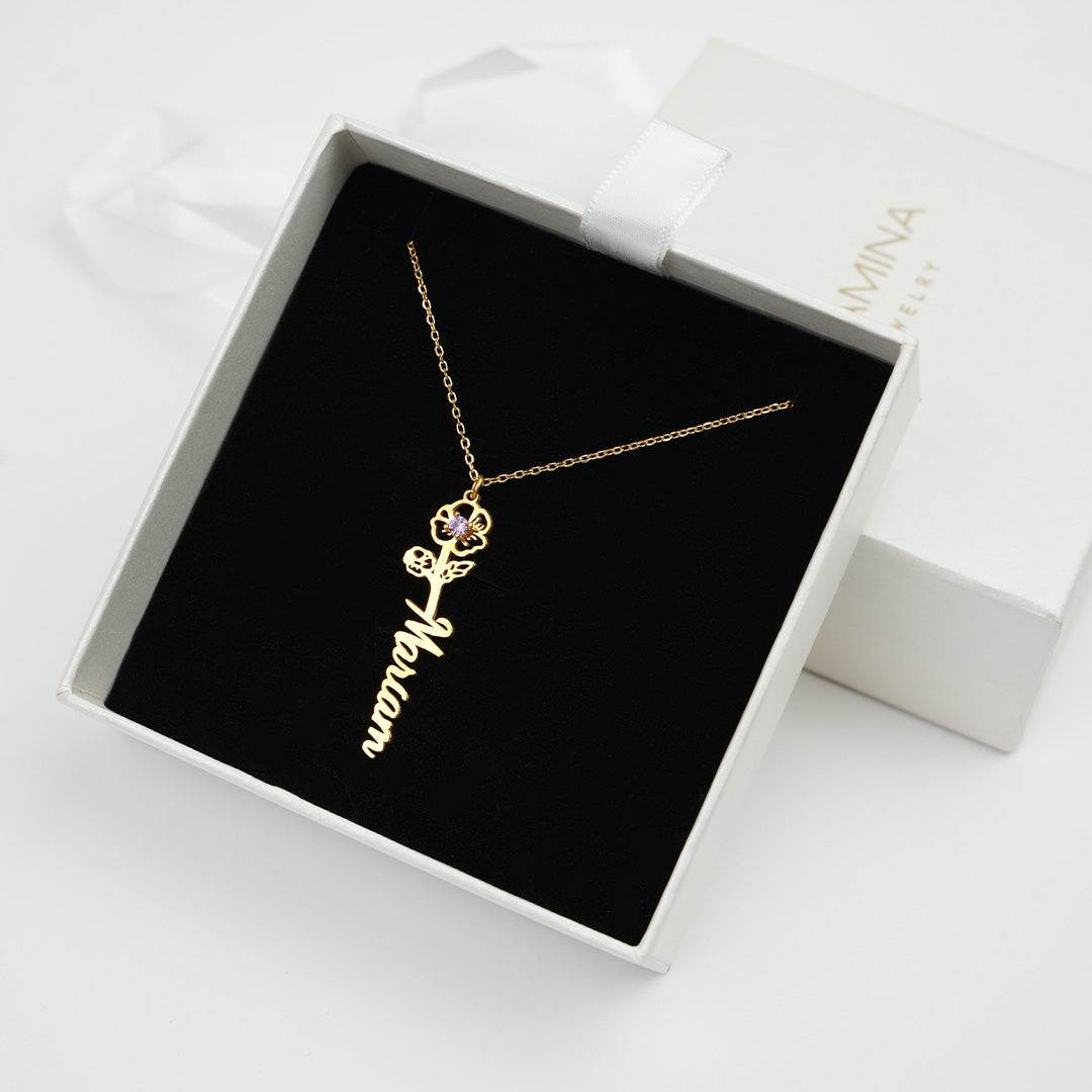 Birth Flower Set With Name