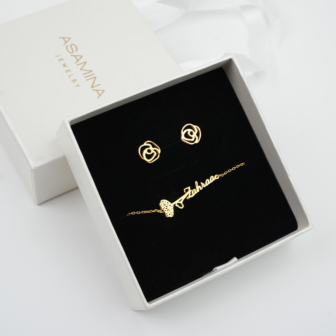 Birth Flower Set With Name