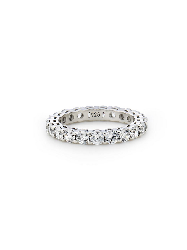 Essence Silver White Tennis Ring