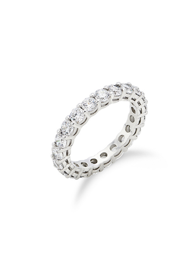 Essence Silver White Tennis Ring