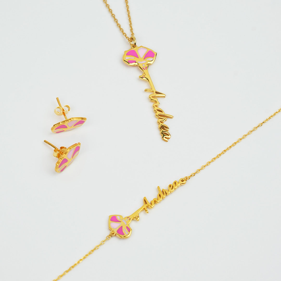 Birth Flower Set With Name